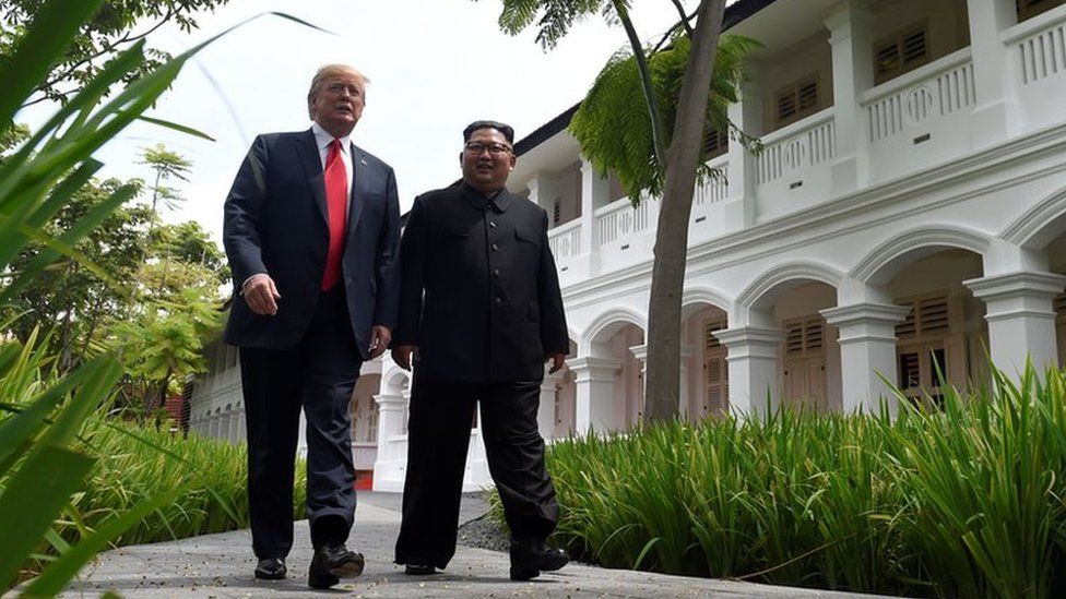 Donald Trump and Kim Jong-un in Singapore (June 2018)