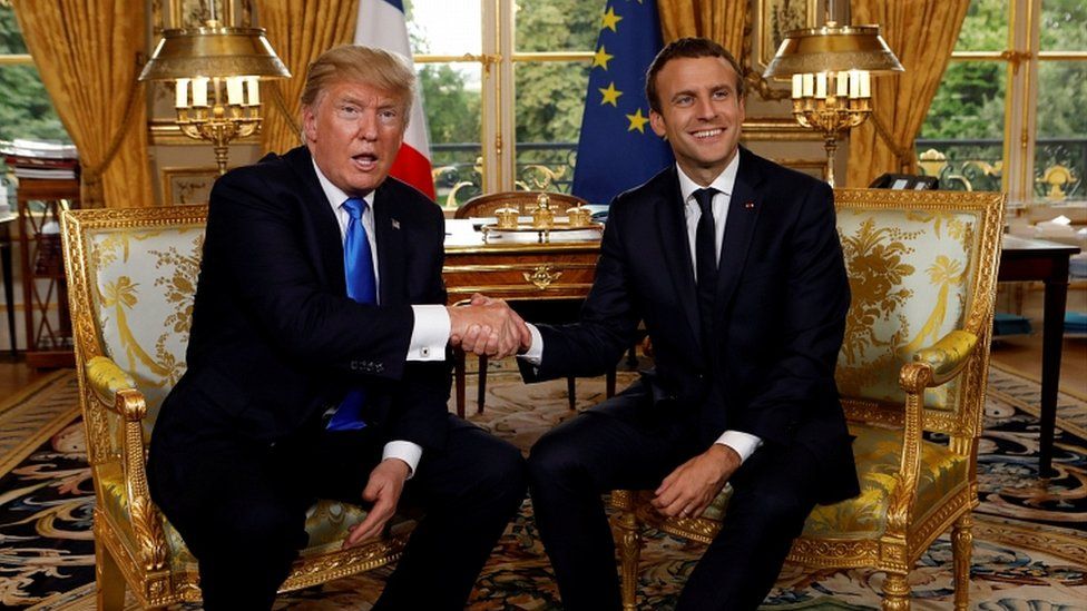 Donald Trump and Emmanuel Macron