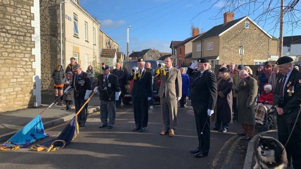 Spitfire pilot blue plaque ceremony