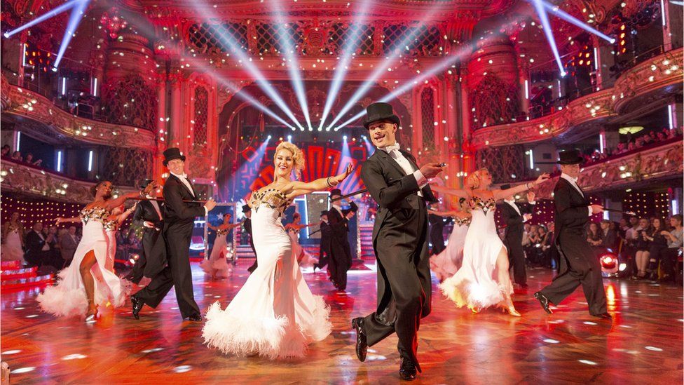 Strictly pros dancing at Blackpool Tower Ballroom in 2016