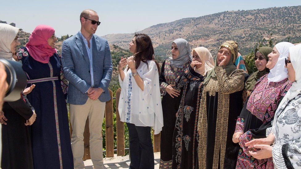 Prince William visiting a charity supporting women in establishing their own livelihoods