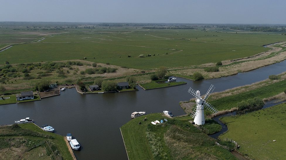 Thurne Windmill from the air