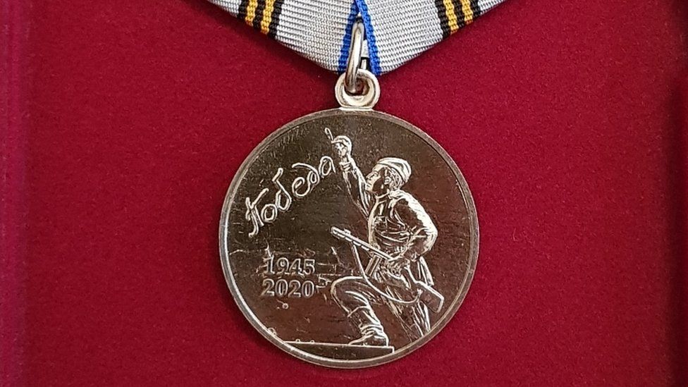 This is what the 75th anniversary medal looks like