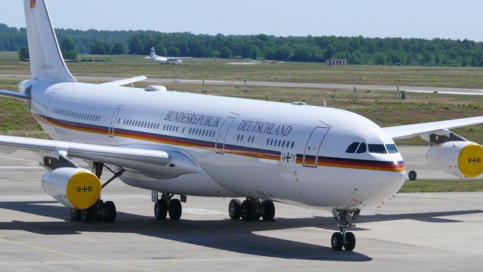 Annalena Baerbock's government Airbus A340-300 that suffered technical problems