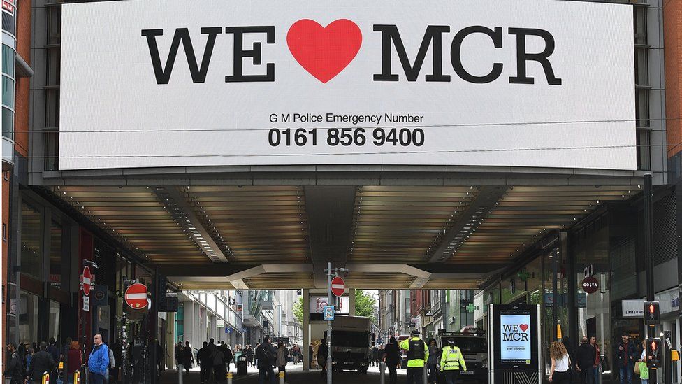 We love Manchester sign