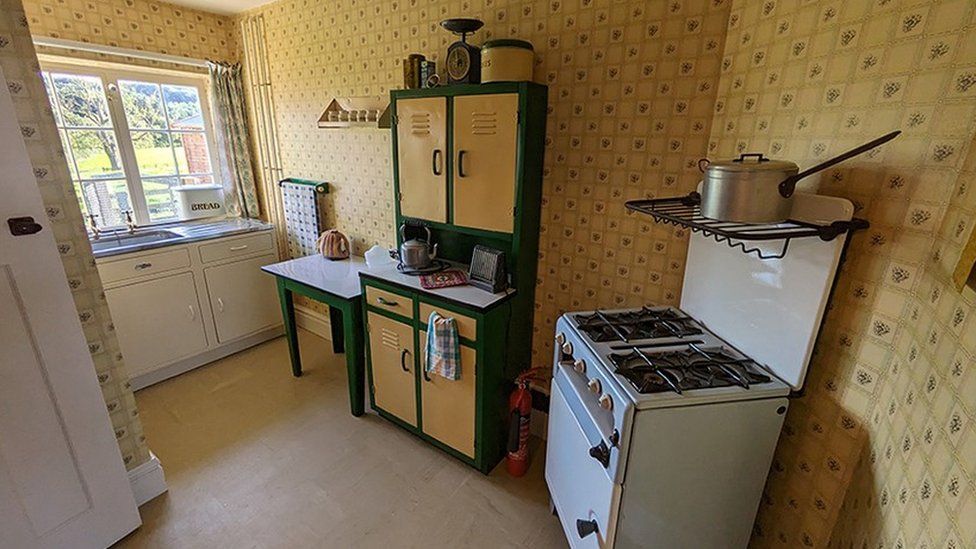 A replica 1950s kitchen