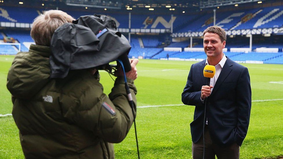 BT Sport's Michael Owen talks to camera
