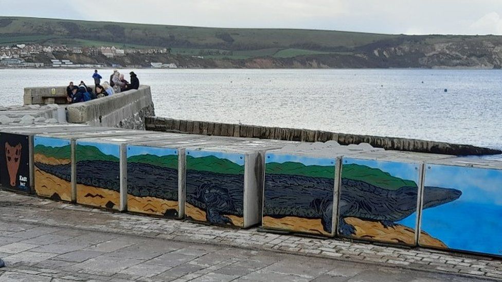 Swanage wave barriers