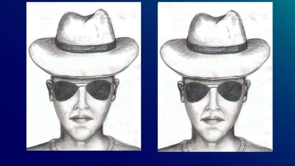 Sketch of a suspect in the killing of Marcelo Pecci released by Colombian police