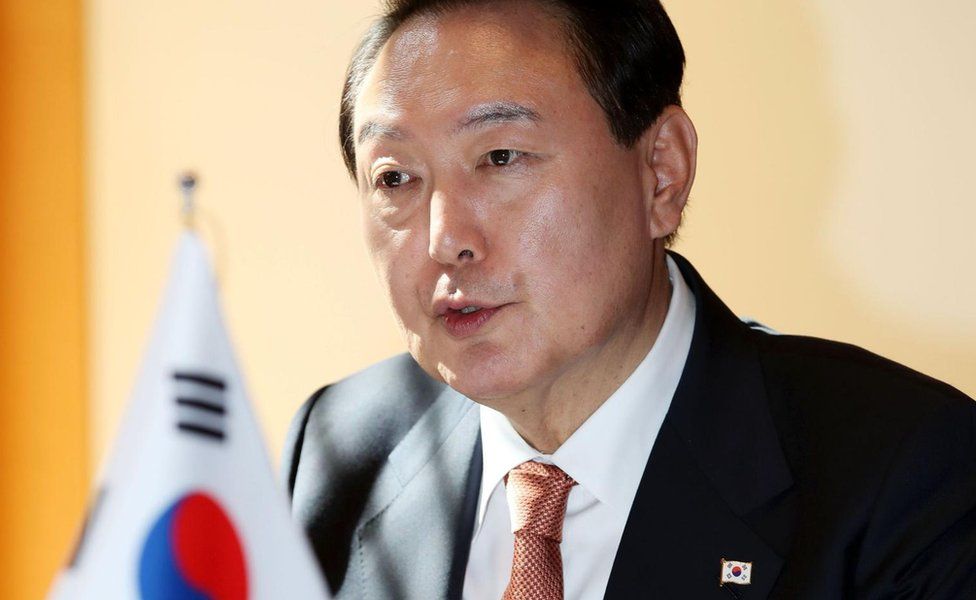 South Korean President Yoon Suk-yeol speaks in New York