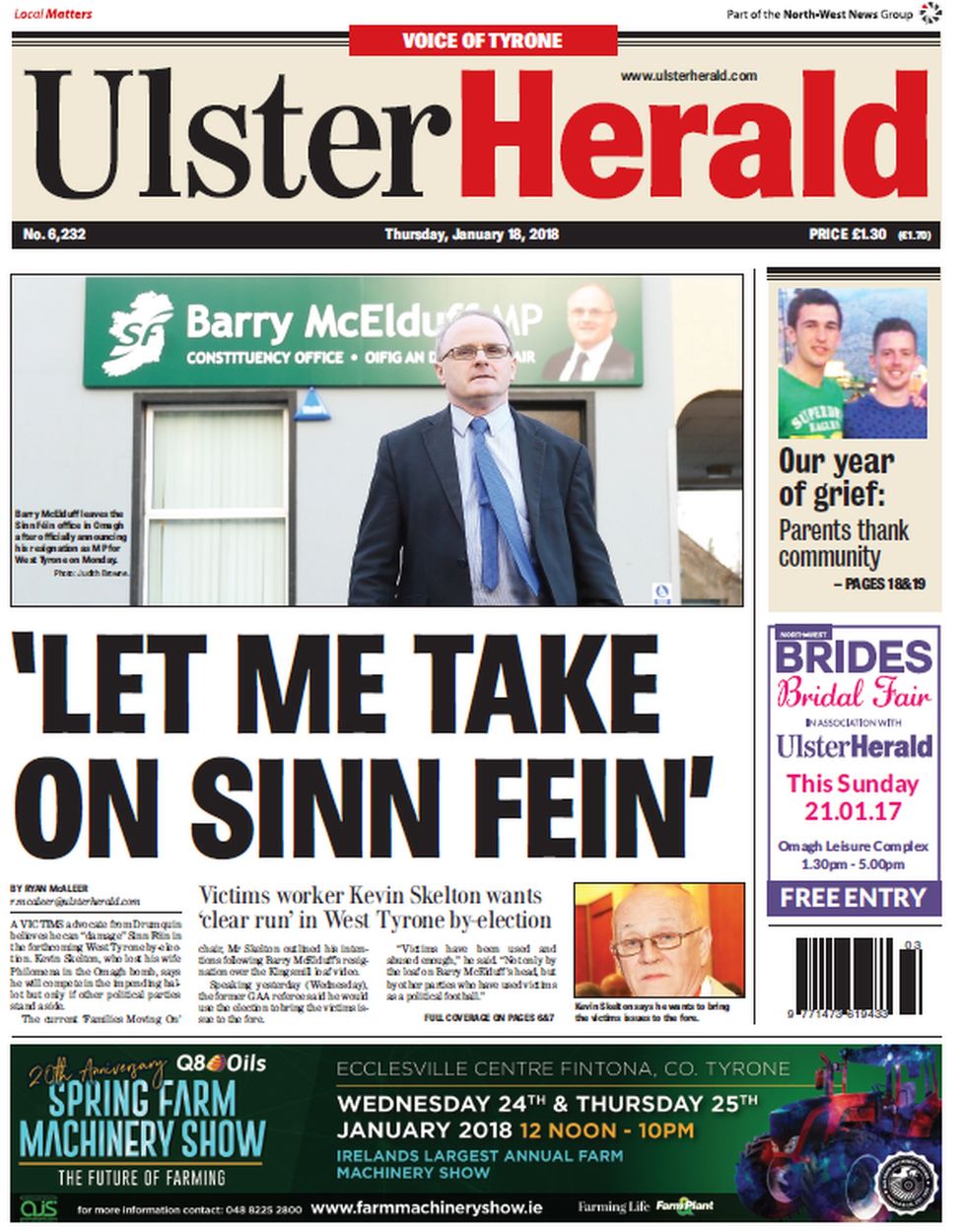 Ulster Herald front page