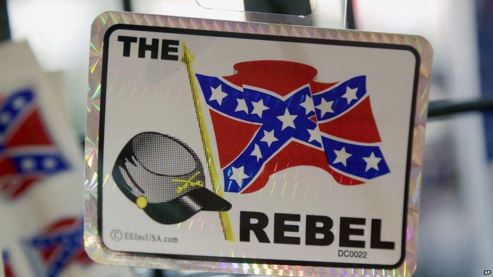Confederate flag sticker