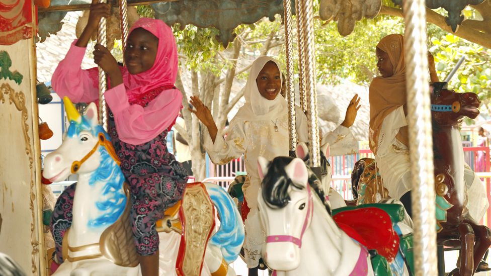 Children on a ride at an amusement park in Abuja, Nigeria - Wednesday 2024