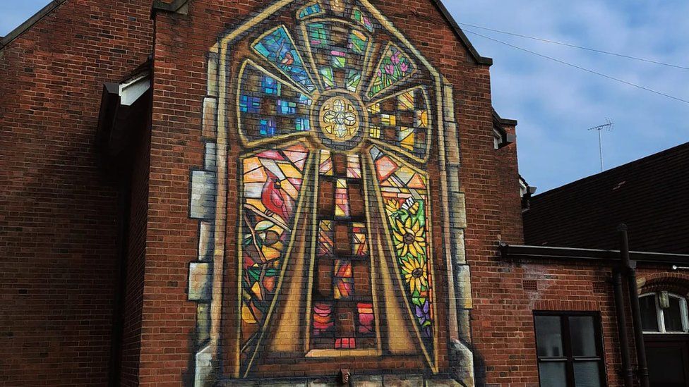 Mural on Earlsdon Methodist Church