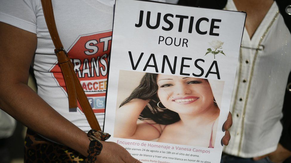 "Justice for Vanesa" marchers in Paris, 24 August