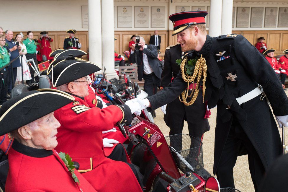 Prince Harry at Royal Hospital Chelsea in London