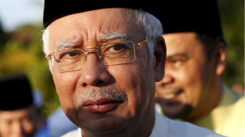 Malaysia's Prime Minister Najib Razak arrives for a news conference at a mosque outside Kuala Lumpur, Malaysia, in this 5 July 2015 file photo