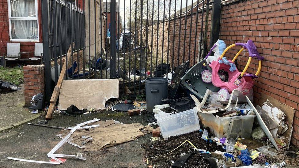 Salford fly-tipping around Northbourne Street in Langworthy