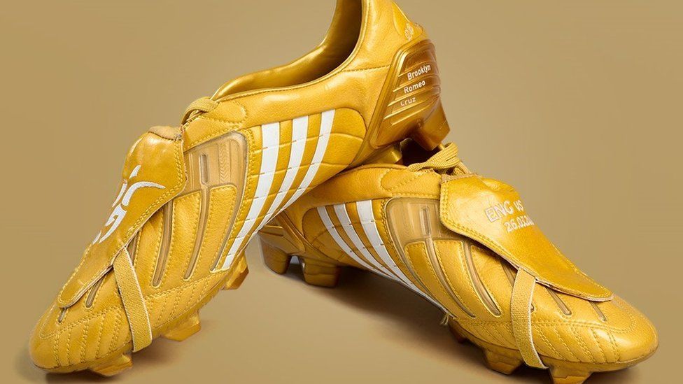 David Beckham's golden boots
