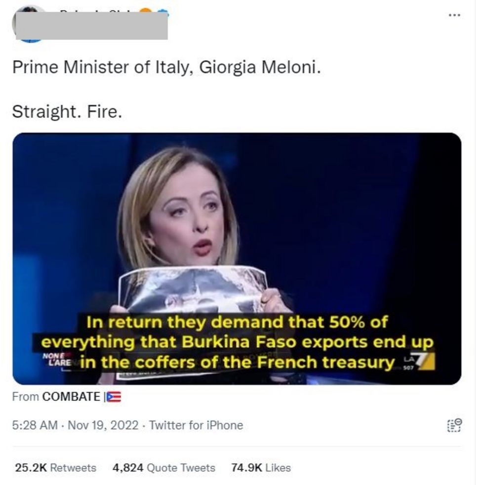 Fact-checking Giorgia Meloni's claim about France - BBC News