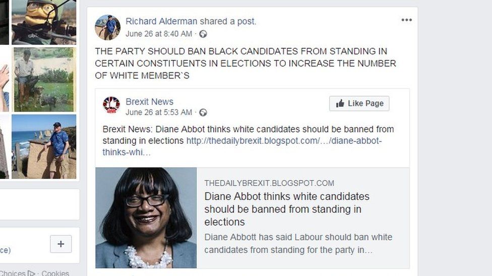 Richard Alderman's comments on his Facebook page