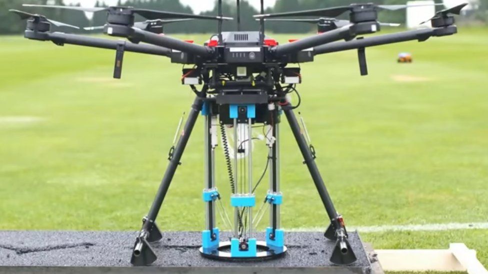 The drone that is being used to repair pot holes