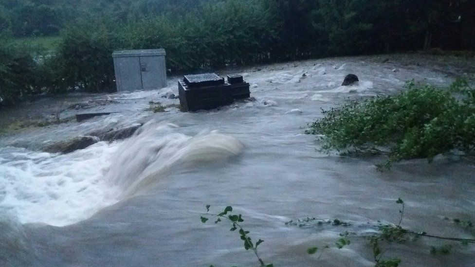 Burst water main, Bristol area 19 July 2017