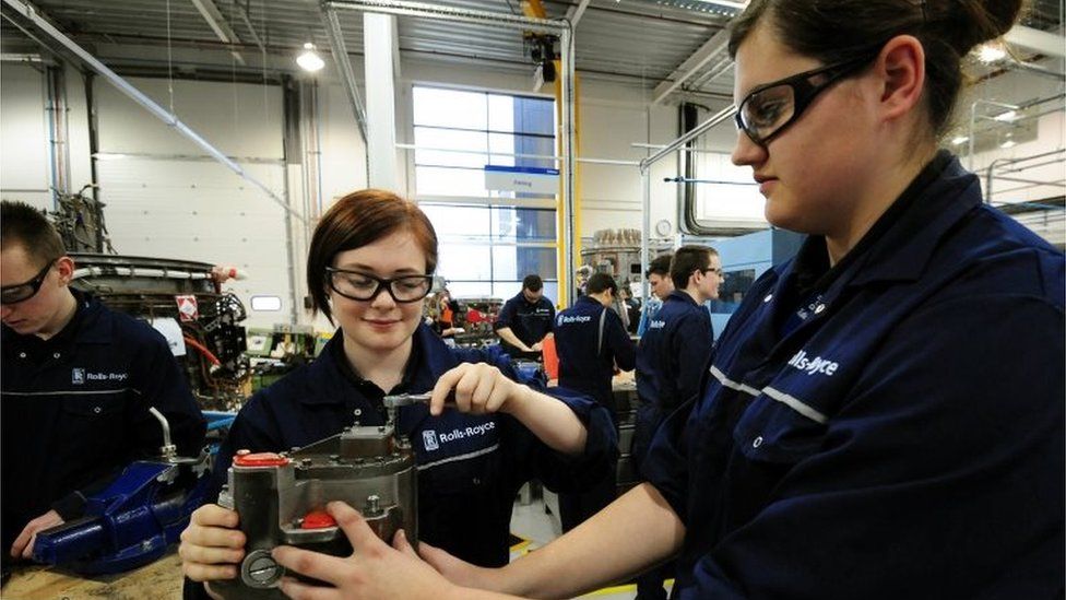 Apprentices at a learning and development centre