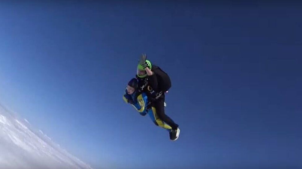 Holly skydiving