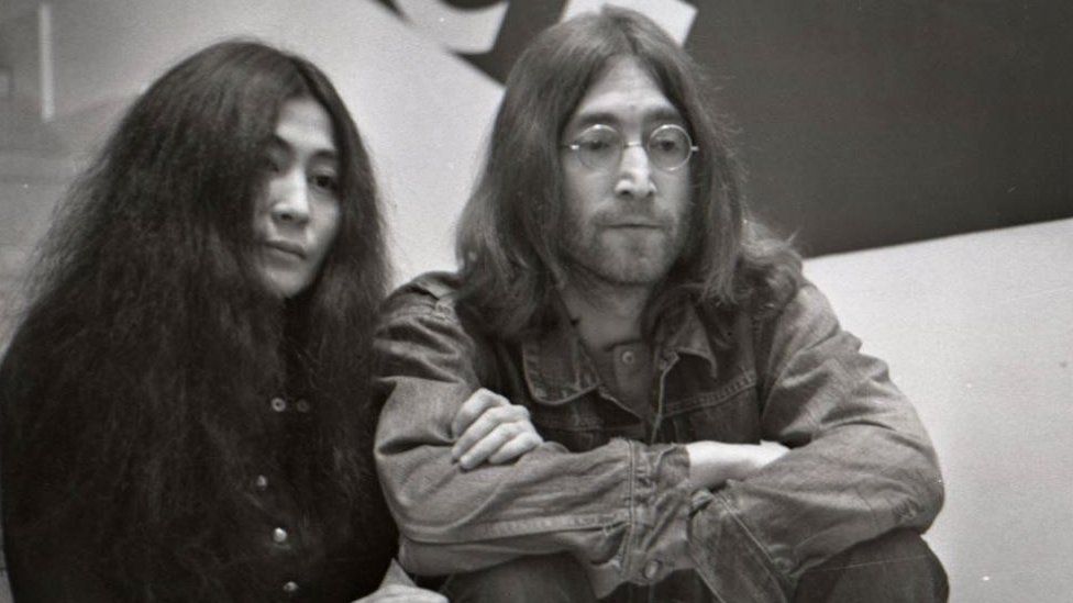 Yoko Ono and John Lennon in Cambridge, March 1969