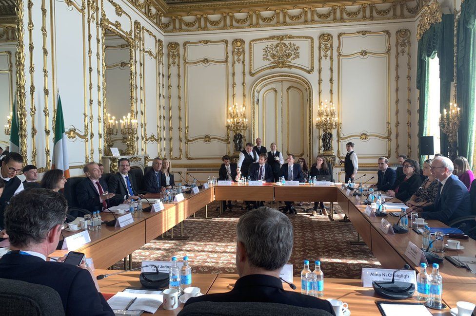 Government ministers and delegates at the British-Irish Intergovernmental Conference at Lancaster House