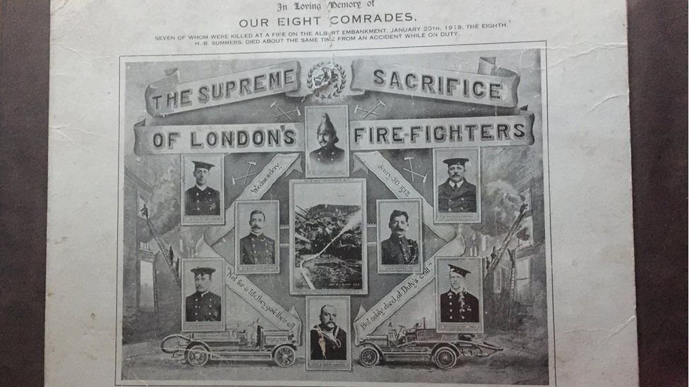 London Fire Brigade Marks 100 Years Since Lambeth Blaze - BBC News