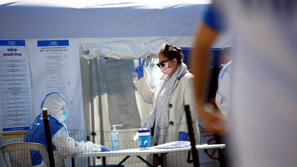 Israel set up a dedicated polling station where people under quarantine could vote in Monday's general election