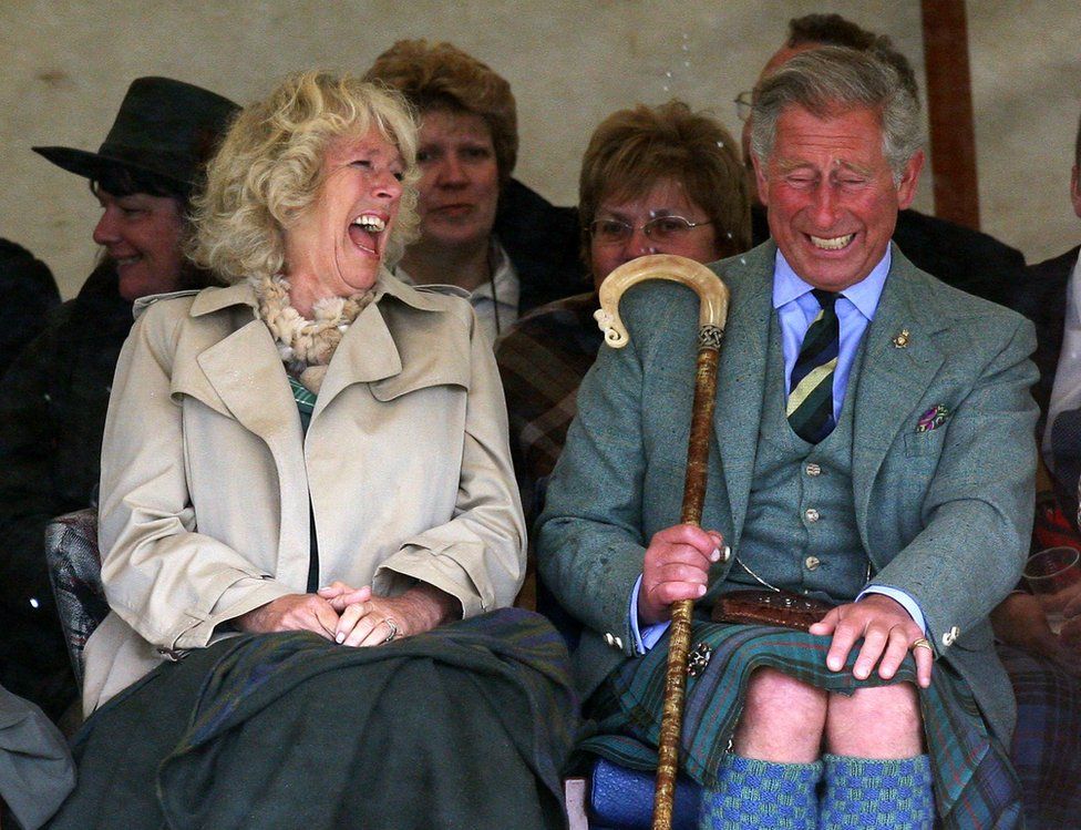 Prince of Wales and the Duchess of Cornwall at the Mey Highland games in Caithness