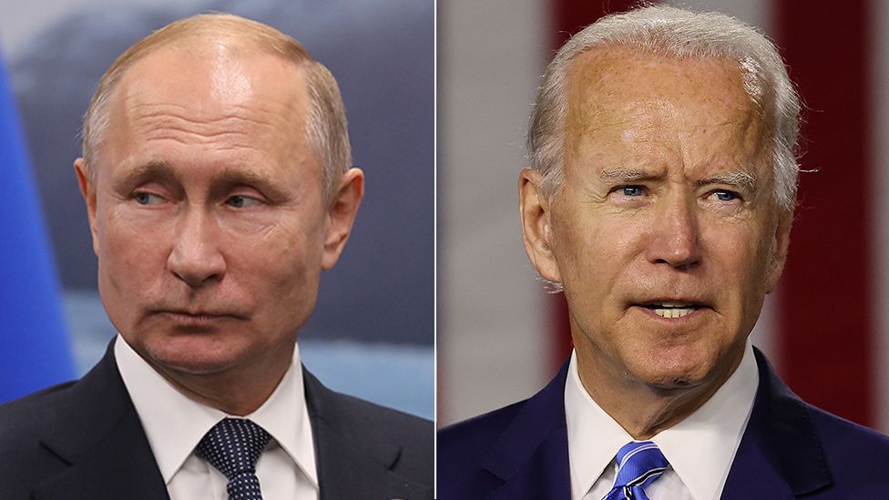 Biden raises election meddling with Putin in first phone call - BBC News