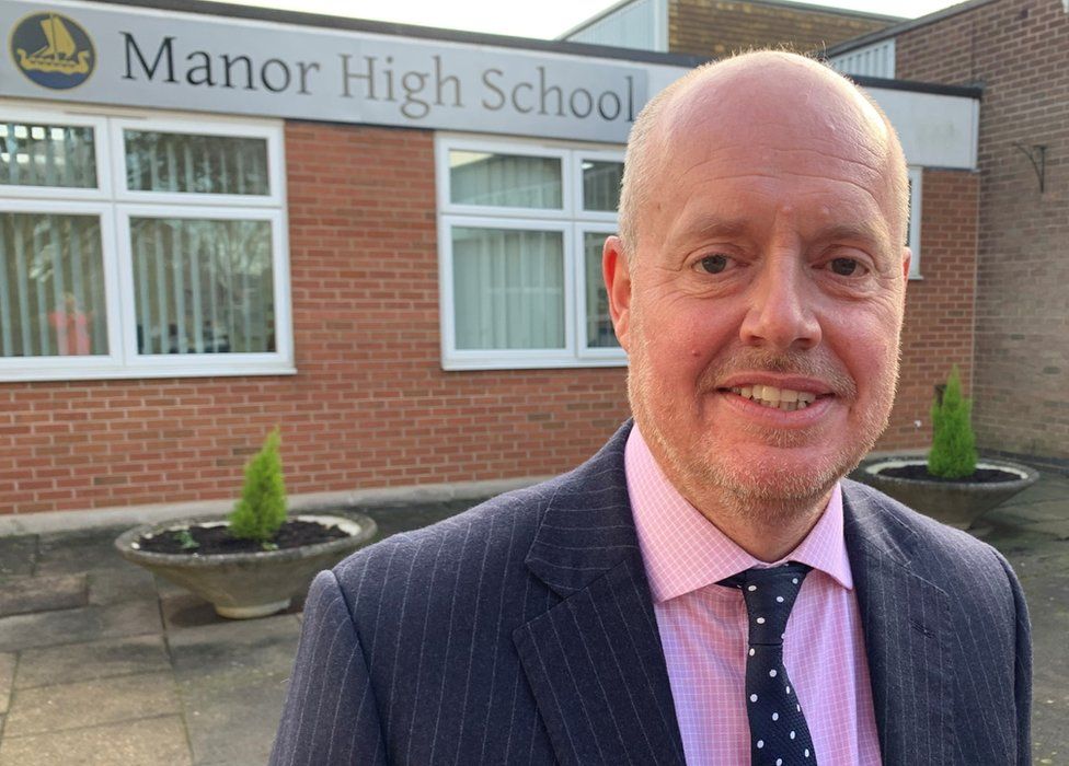 Liam Powell, head teacher at Manor High School, in Oadby, Leicestershire