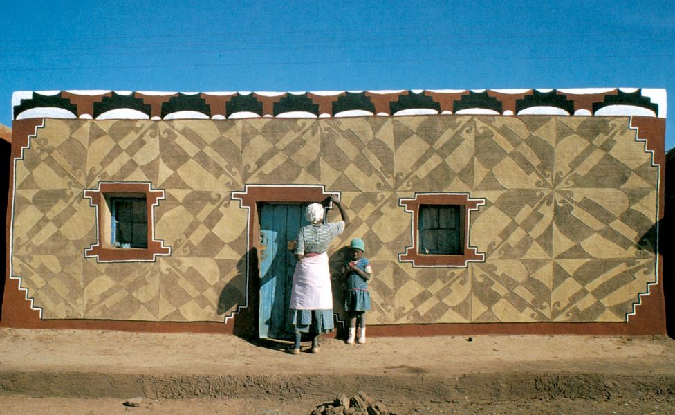 Une maison basotho au Lesotho