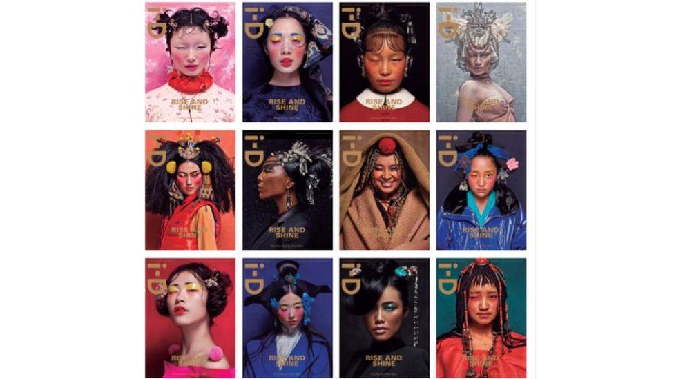 Интернет-пользователи сказали, что фотография Dior Чен Ман напоминала ее портреты 2012 года, которые она сняла для журнала i-D Magazine