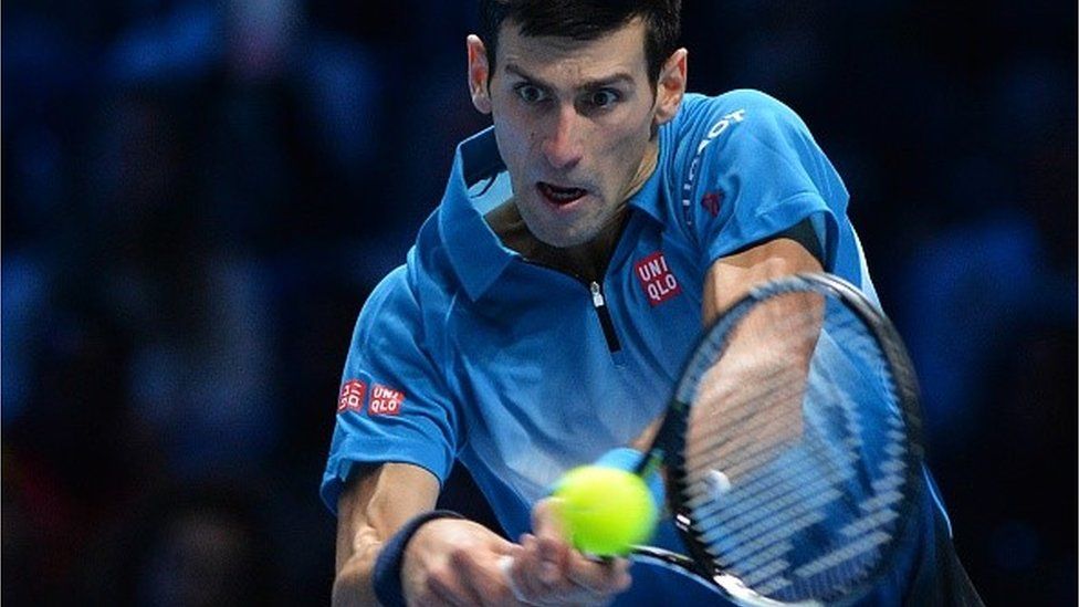 Novak Djokovic in the final of the ATP Tour Finals in London in November