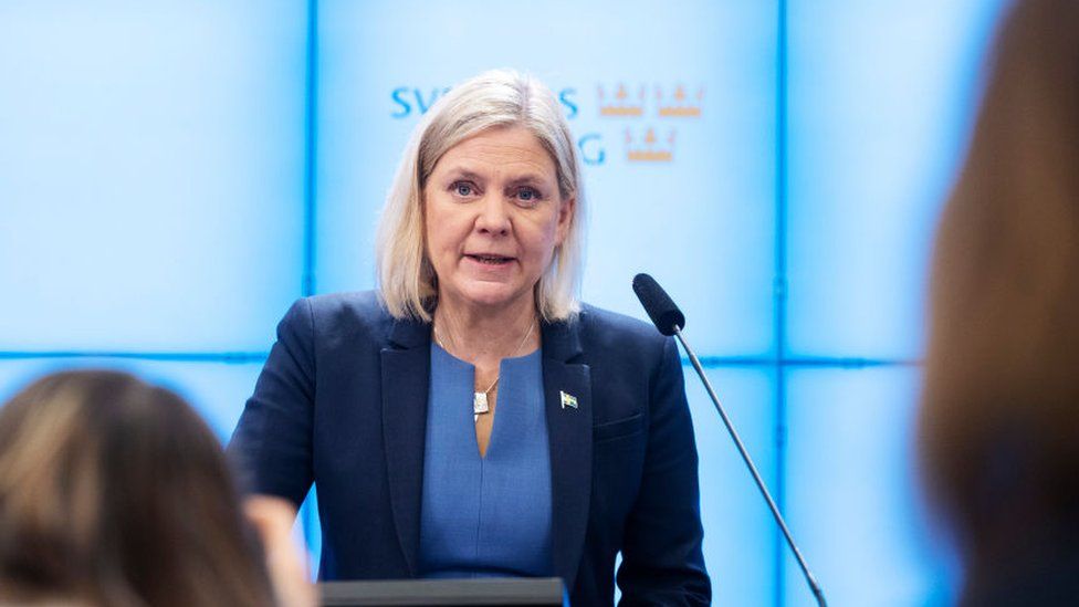 Magdalena Andersson of the Social Democrats is elected Prime Minister at the Swedish Parliament Riksdagen on November 24, 2021