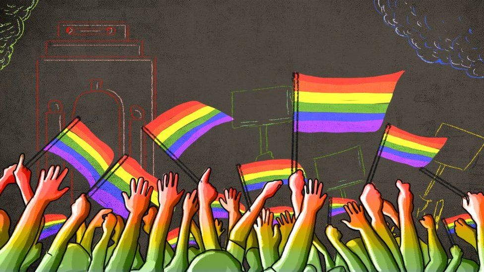 Rainbow flag of the LGBT community