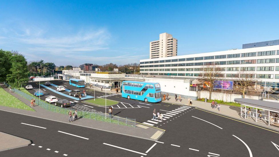 Artist's impression of the revamped forecourt