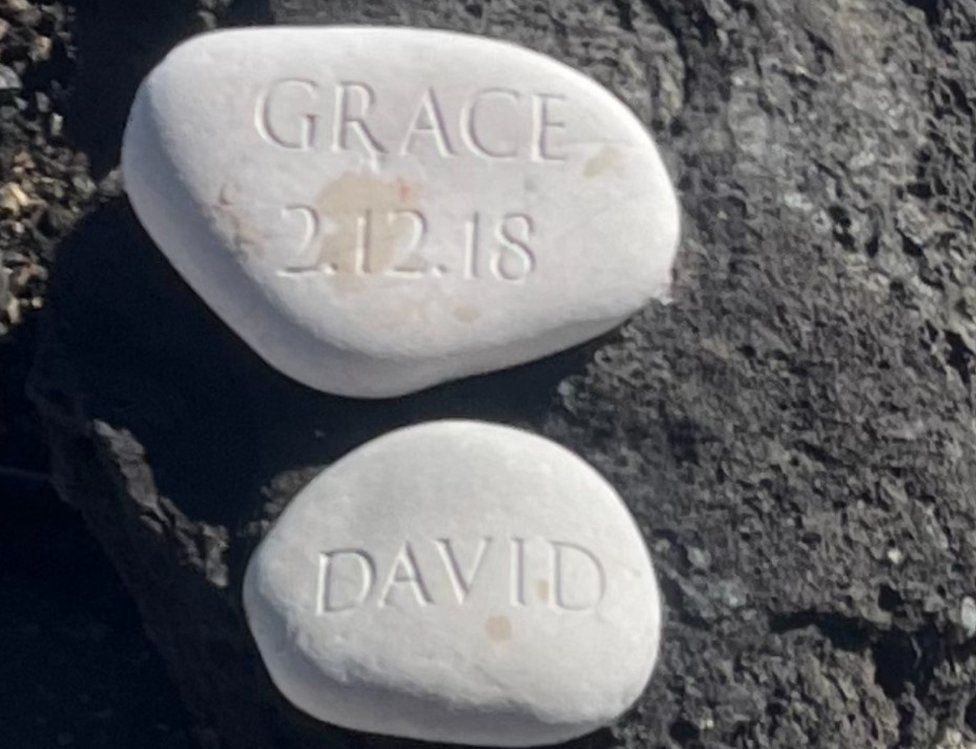 Stones left by Gillian Millane on Mount Kilimanjaro