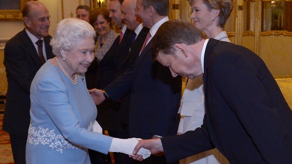 Bill Turnbull meeting the Queen and Prince Philip