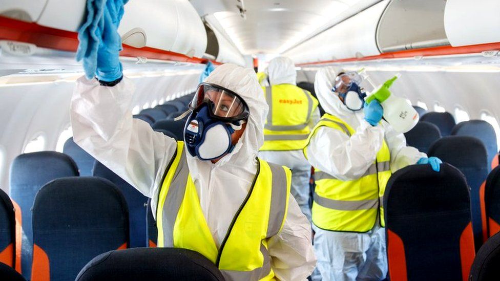 Enhanced cleaning onboard an Easyjet plane