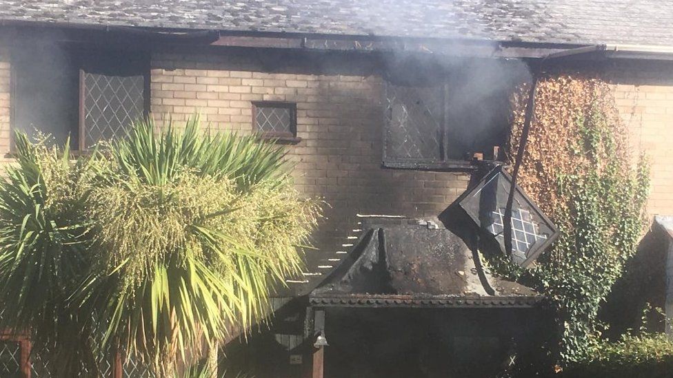 House in Thetford after fire