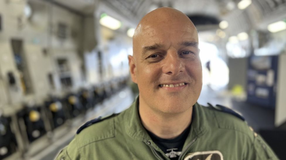 C-17 loadmaster Peter Hicks