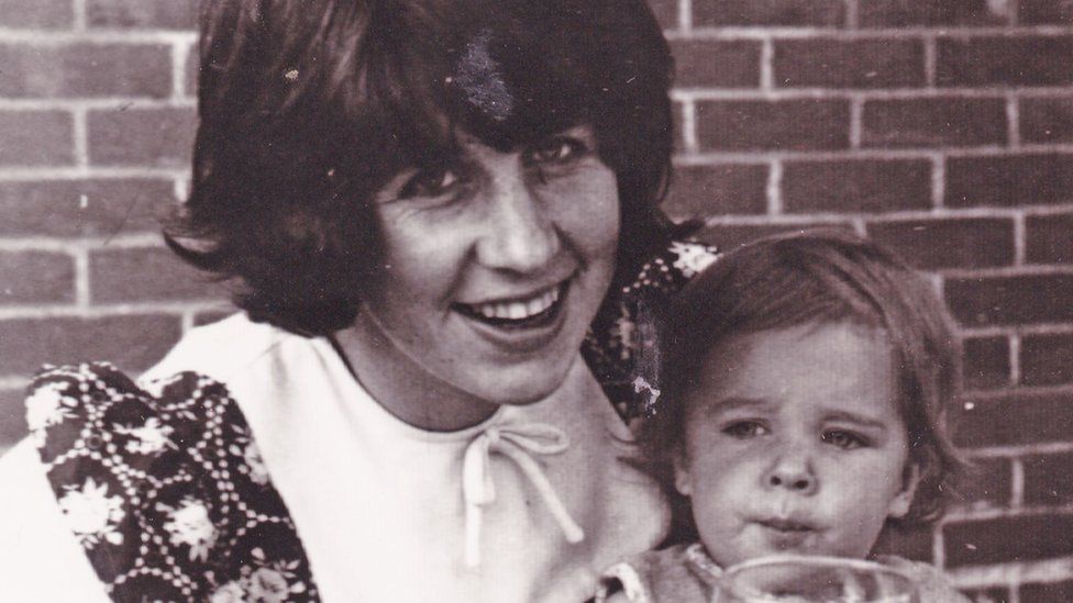 Helen Marshall as a baby with her mum Julia Sander