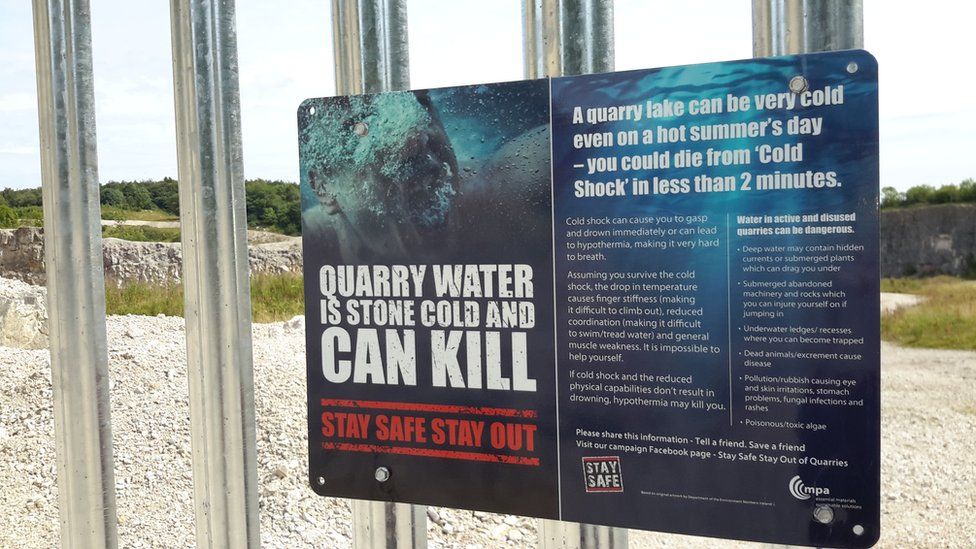 Mold quarry pool dyed to deter children from swimming BBC News