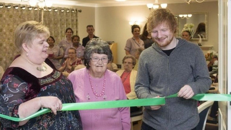 Ed Sheeran opens suite at Suffolk care home named in his honour BBC News